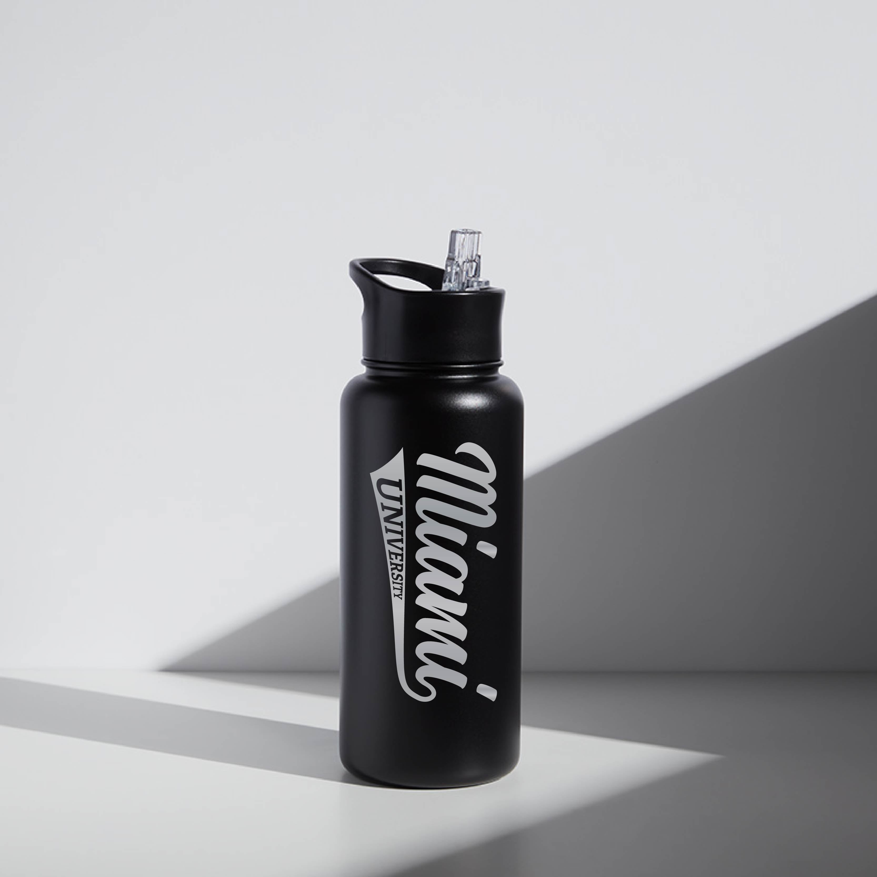32 oz WATR Bottle Miami University "Script Miami"