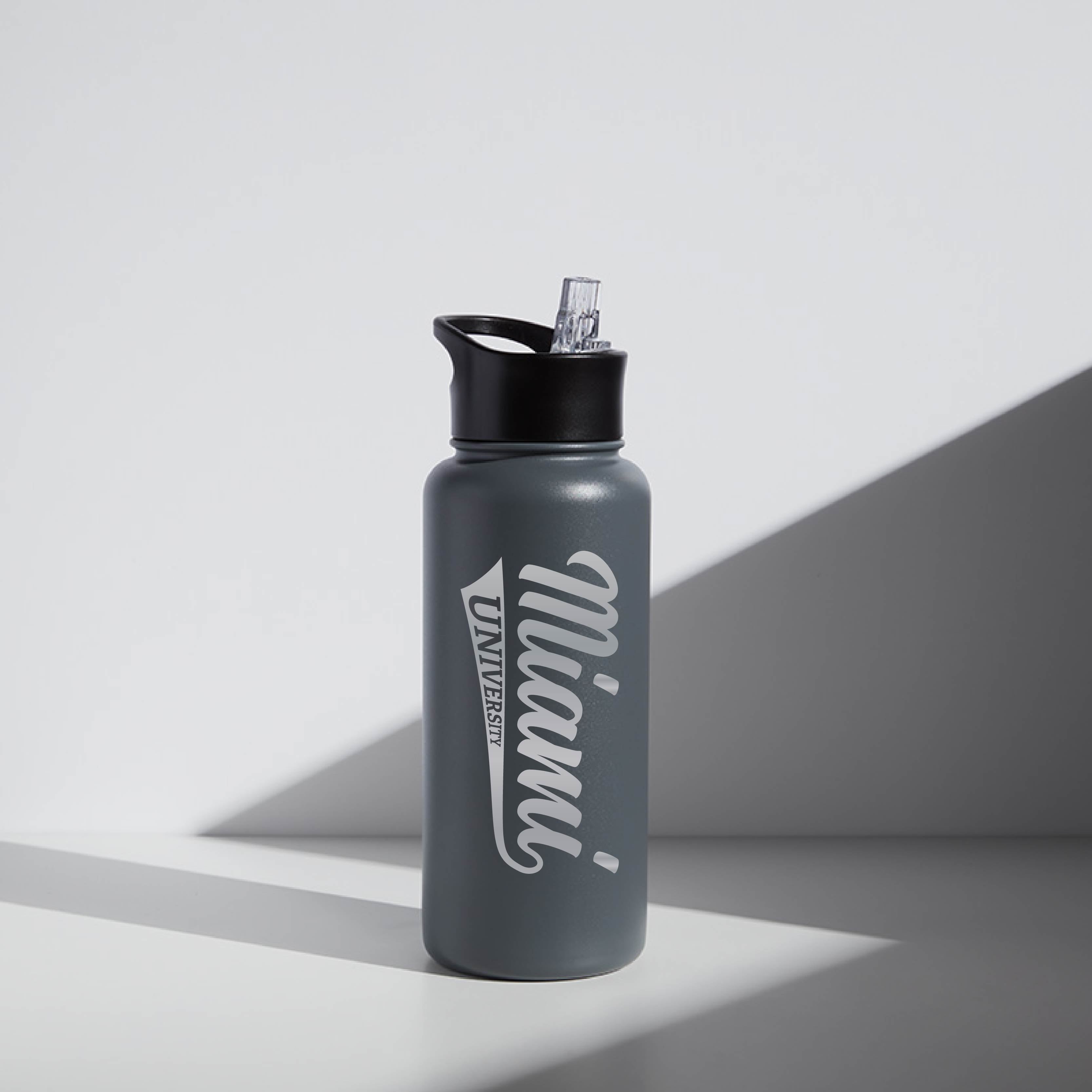 32 oz WATR Bottle Miami University "Script Miami"