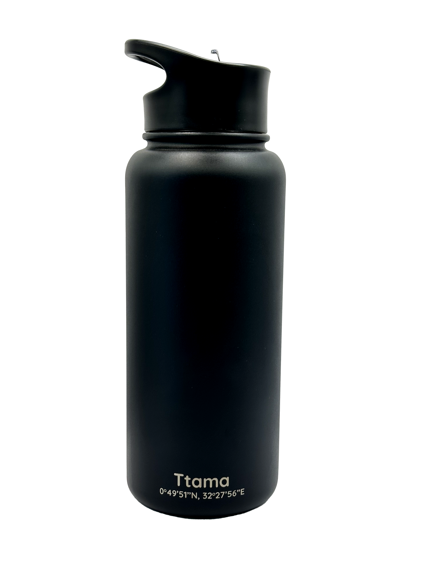 32 oz. Black Ripple Water Bottle