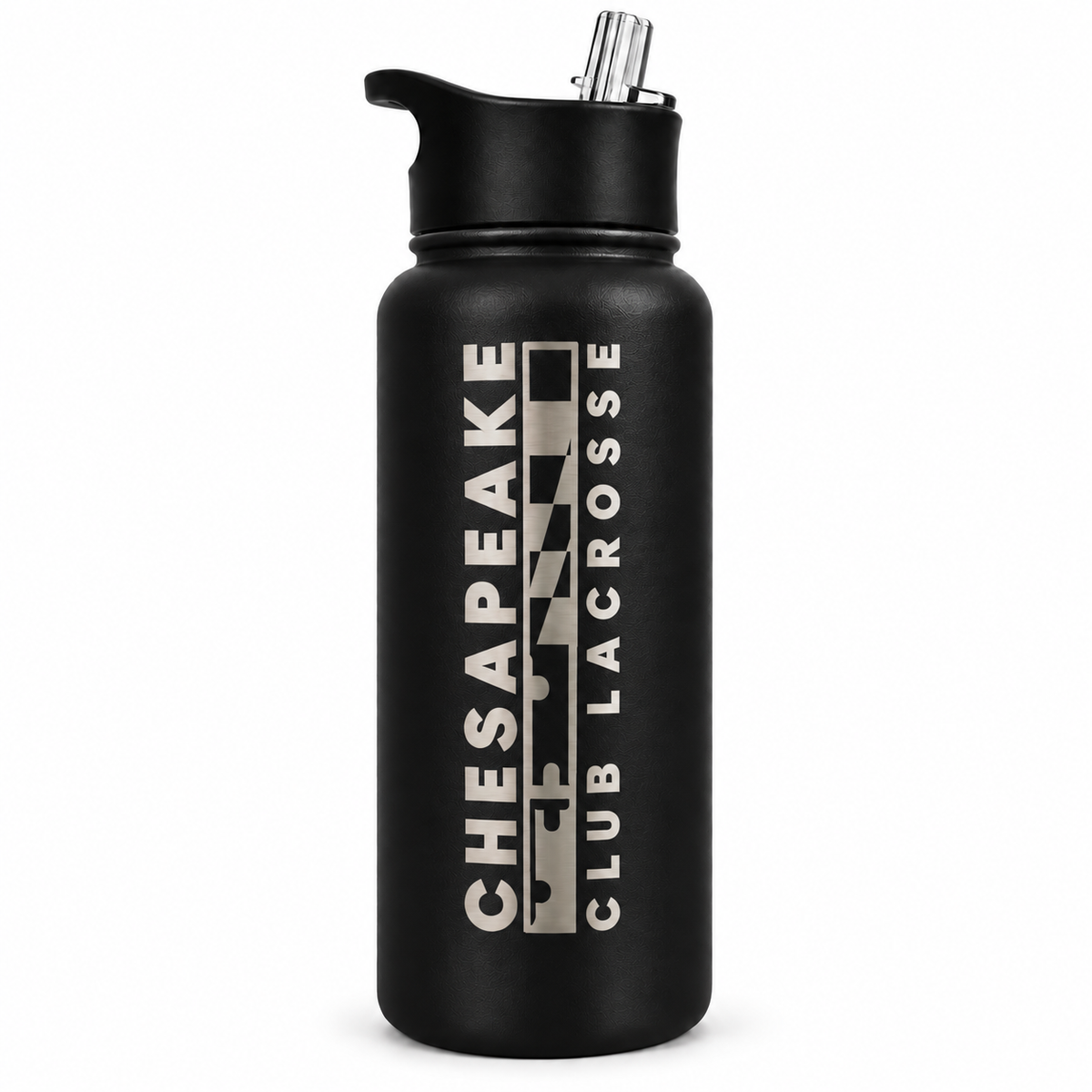 Chesapeake Club Lacrosse 32oz Water Bottle (White)