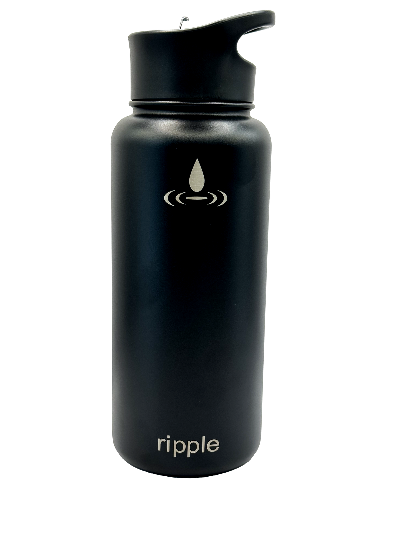 32 oz. Black Ripple Water Bottle