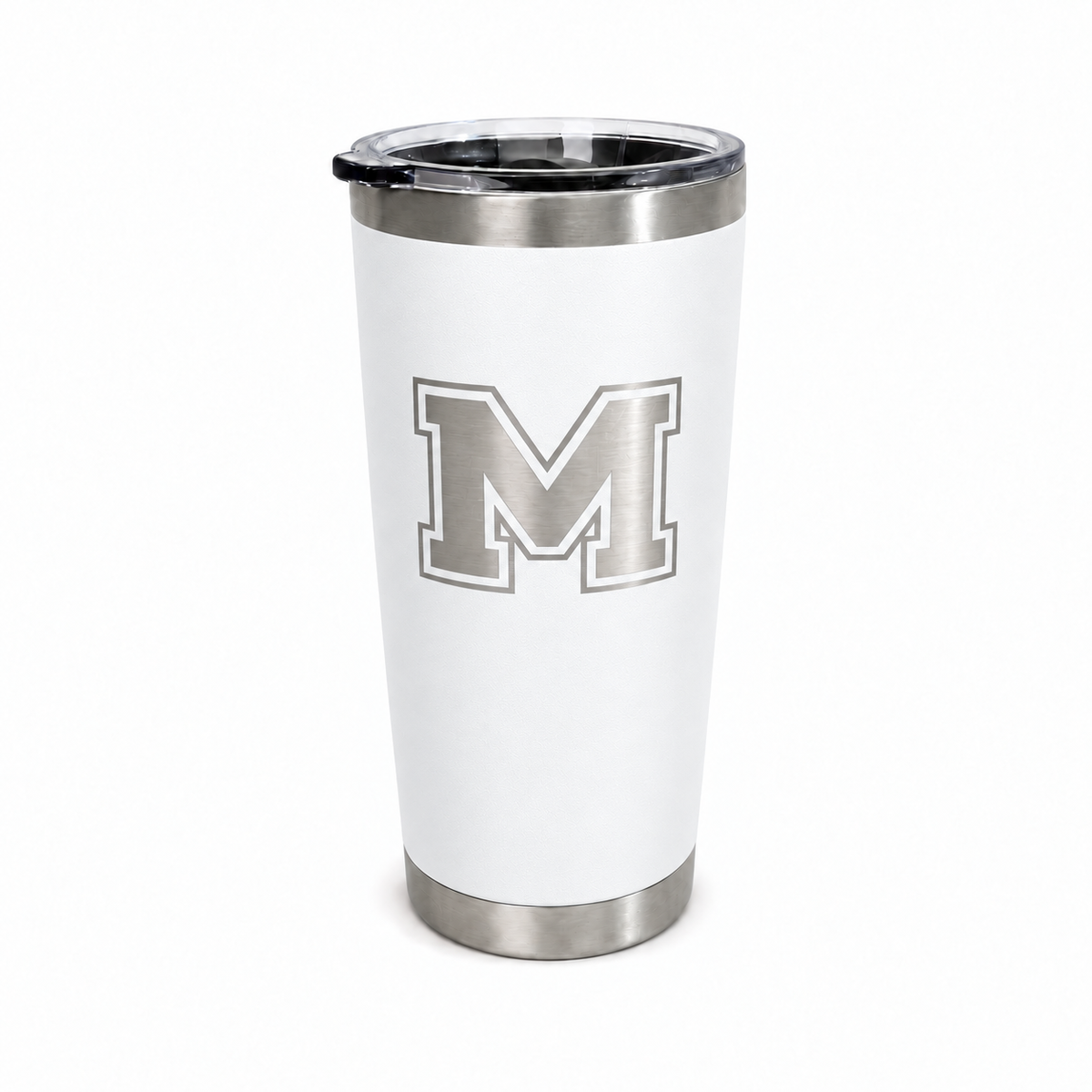 Muhlenberg Muhls Block "M" 20 oz.White Tumbler