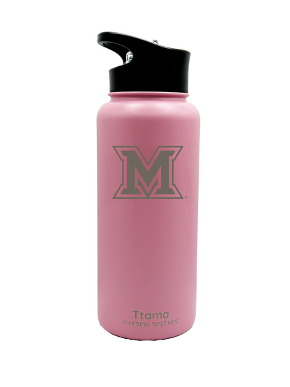 Miami University "M" Ripple 32oz Water Bottle