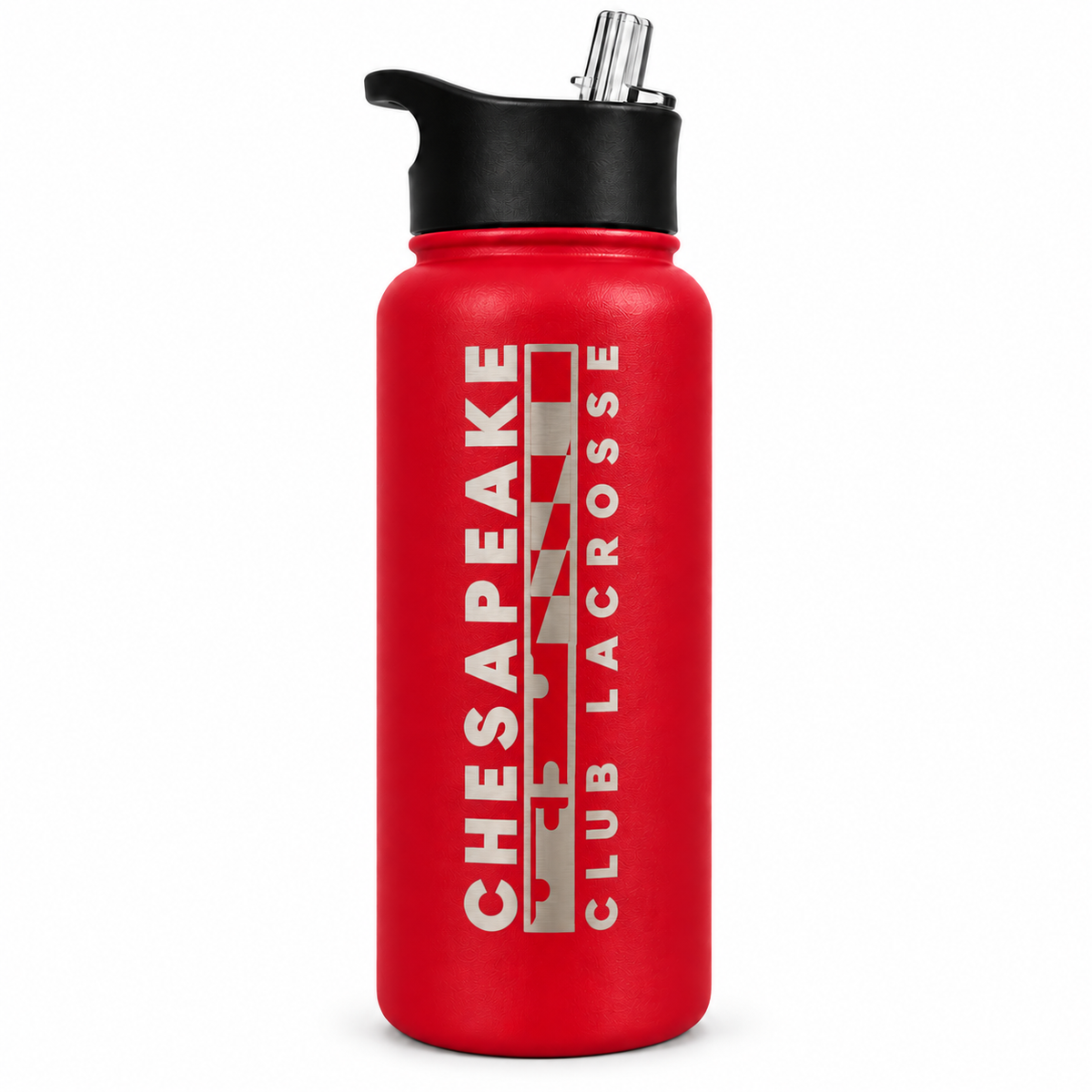 Chesapeake Club Lacrosse 32oz Water Bottle (Red)